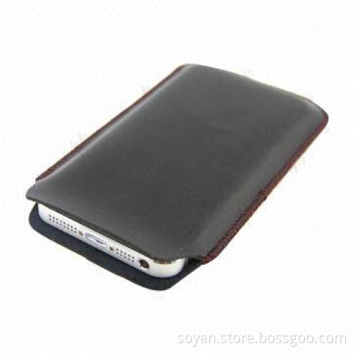 PU Leather Phone Pocket for Apple's iPhone 5/5S/5C, Various Grains for Your Selection